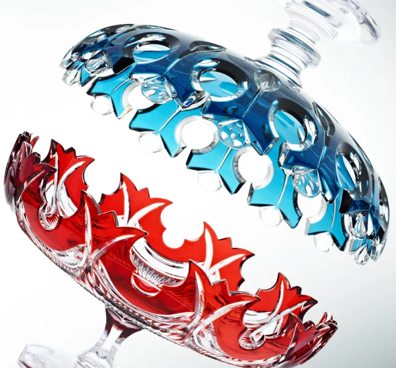 Schalen^Art Glass Schale mit Fuß "King" (30,5cm)