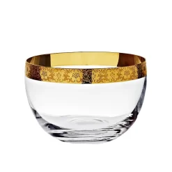 Schalen^Cristalica Kingdom Schale mit Goldrand "Gold Age" (12cm)