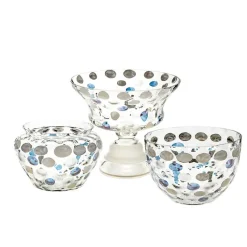 Schalen^Art Glass Schale mit Punkten, Funny Points 20cm, aus Glas