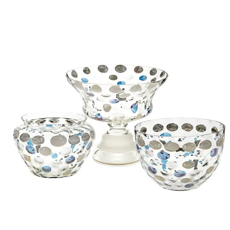 Schalen^Art Glass Schale mit Punkten, Funny Points 20cm, aus Glas