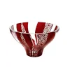 Schalen^Art Glass Schale Red Queen 25 cm, Rot/Weiß, aus Glas