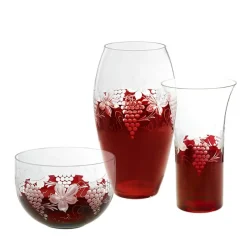 Schalen^Art Glass Schale Red Queen 19 cm, Weinrot, aus Glas