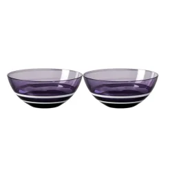 Dessertschalen^Cristalica Schale Two Rings "Colori" 2er Set (12,5cm)