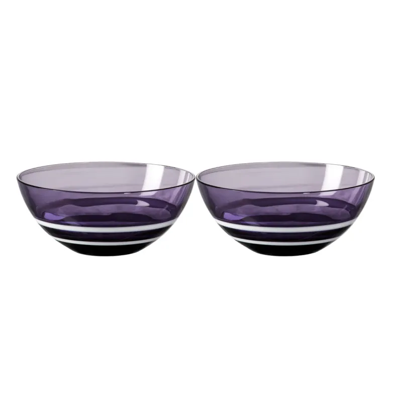 Dessertschalen^Cristalica Schale Two Rings "Colori" 2er Set (12,5cm)