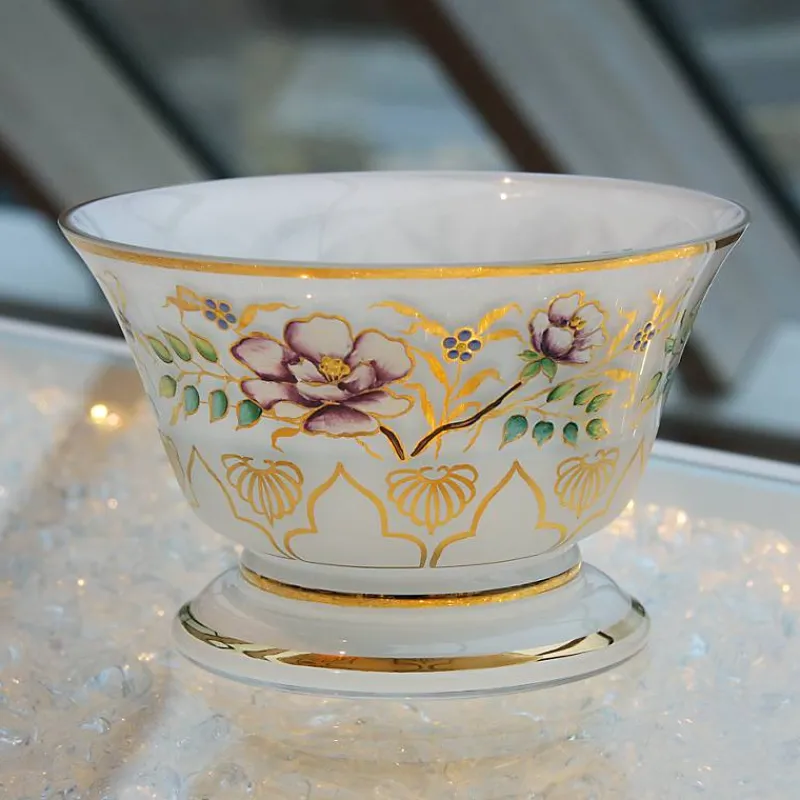 Schalen^Art Glass Schale White Queen 12,5 cm, Multicolor, aus Glas