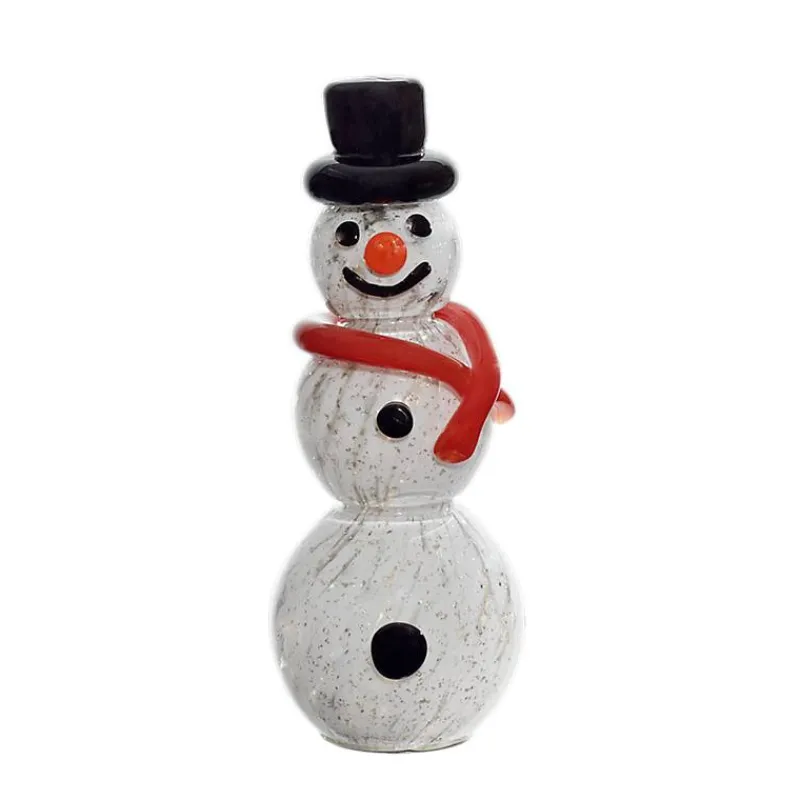 Tiere & Figuren|Weihnachten^Art Glass Schneemann Meltin Gartenflair 22 cm mit Stab