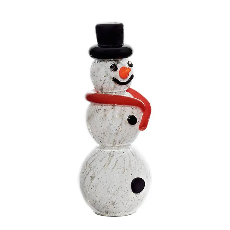 Tiere & Figuren|Weihnachten^Art Glass Schneemann Meltin Gartenflair 22 cm mit Stab