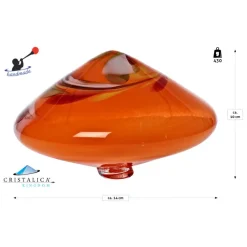 Kugeln & Zapfen^Art Glass Schwimmkegel Gartenteich Wasserbecken Insel Dekoration Glas Handmade 14cm bunt