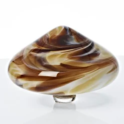 Kugeln & Zapfen^Art Glass Schwimmkegel Gartenteich Wasserbecken Insel Dekoration Glas Handmade 14cm bunt