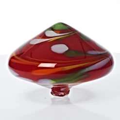 Kugeln & Zapfen^Art Glass Schwimmkegel Gartenteich Wasserbecken Insel Dekoration Glas Handmade 14cm bunt