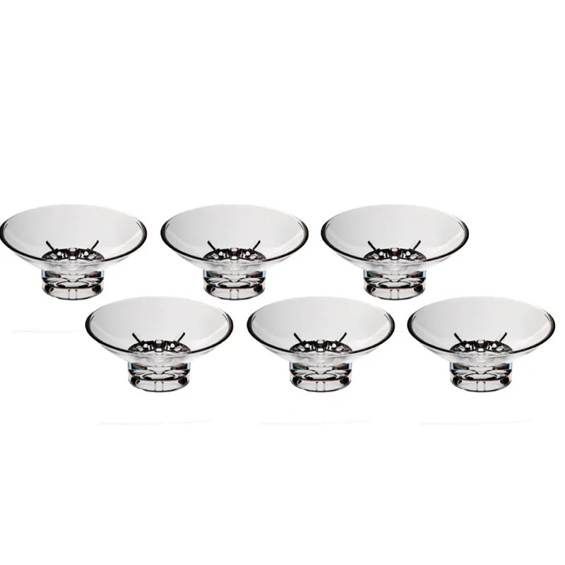 Badezimmer^Cristalica Seifenschale aus Bleikristll 6er Set (12cm)