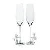 Hochzeit|Hochzeit^Art Glass Sektglas Braut & Bräutigam Hochzeitsglas 2er-Set