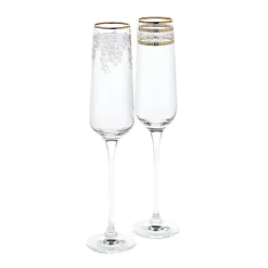 Frauen|Sektgläser^Cristalica Sektglas Charisma Golden Flower 150ml