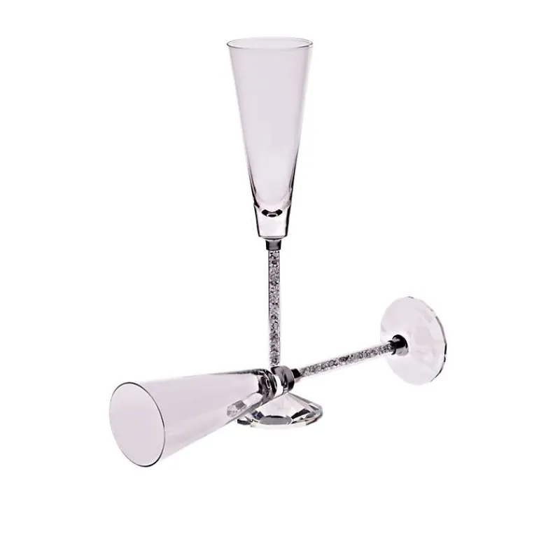 Hochzeit|Hochzeit^Glass Materials Sektglas Crystal Diamonds 120ml