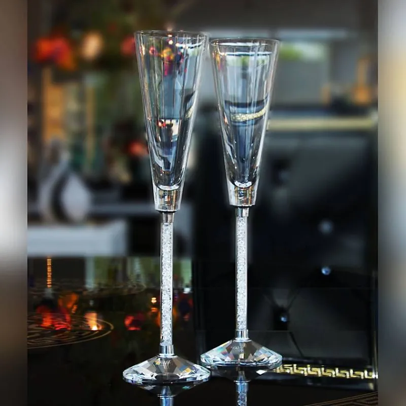 Hochzeit|Hochzeit^Glass Materials Sektglas Crystal Diamonds 120ml