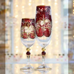 Sektgläser|Farbige Gläser^Cristalica Kingdom Sektglas Golden Grape (100ml)