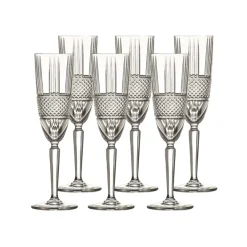 Sektgläser|Gläserset^Cristalica Sektglas Sektkelch Champagnerglas Brillante Retro Nostalgie 6er Set 190ml