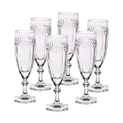 Gläserset^Cristalica Sektkelch Lorbeerkranz 6er-Set (130ml)