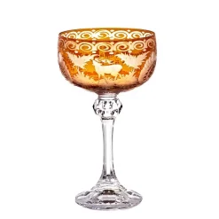 Sektgläser|Farbige Gläser^Cristalica Kingdom Sektschale "Yellow Queen"