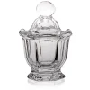 Honig & Marmelade^German Crystal Senfdose Opera 7cm Transparent, aus Bleikristall