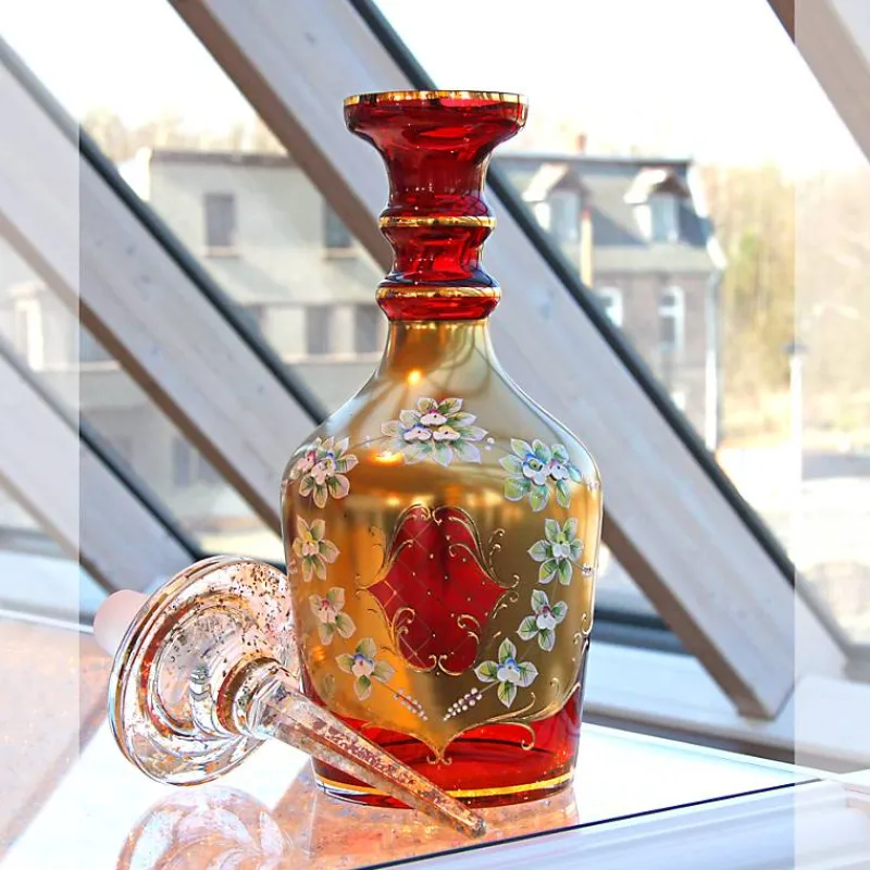 Karaffe & Dekanter^Art Glass Servierflasche "White Queen" (63 cm)