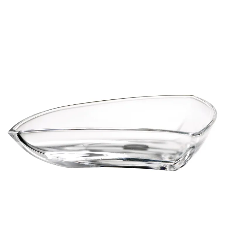 Schalen & Schüsseln^German Crystal Servierschale groß Loft 19cm geschwungen Kabarett Schüssel Bleikristallglas klar