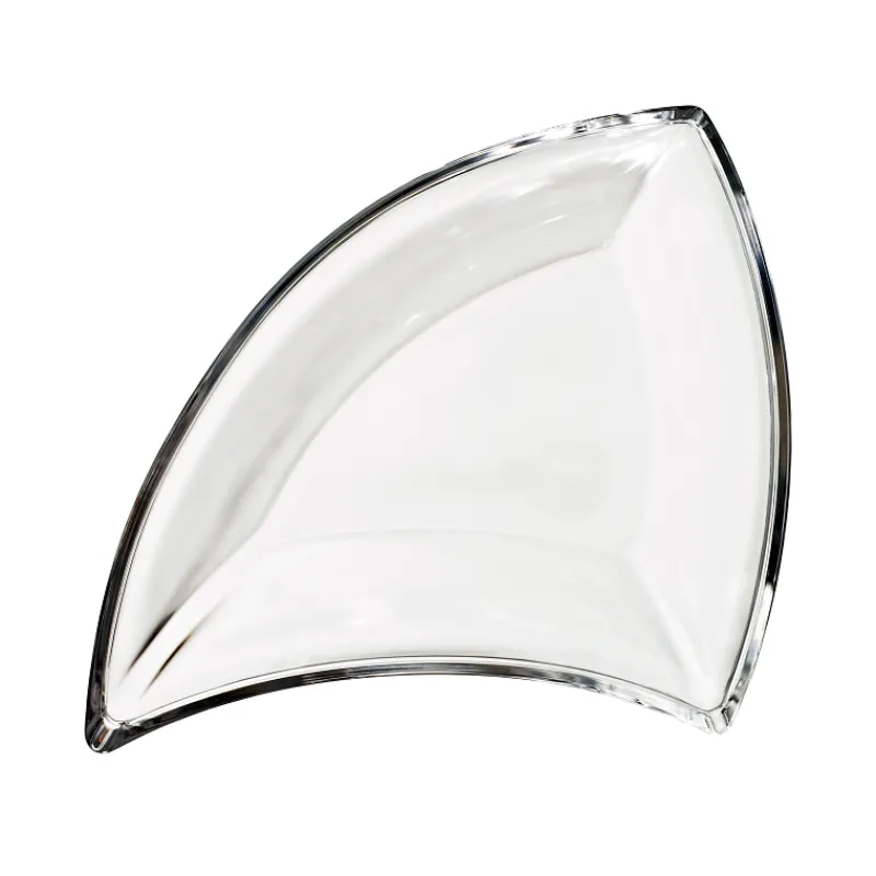 Schalen & Schüsseln^German Crystal Servierschale groß Loft 19cm geschwungen Kabarett Schüssel Bleikristallglas klar