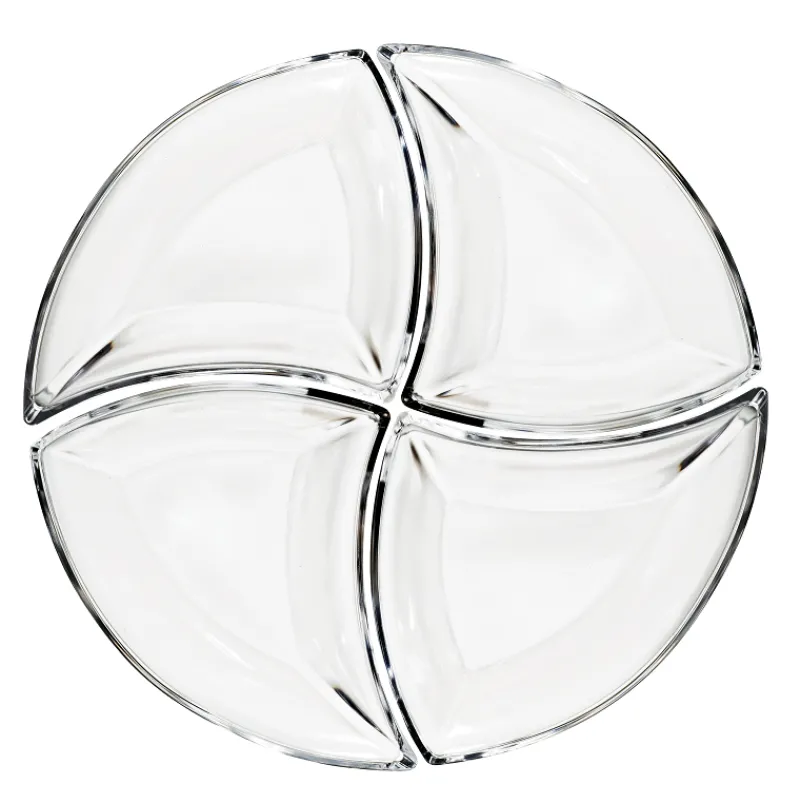 Schalen & Schüsseln^German Crystal Servierschale groß Loft 19cm geschwungen Kabarett Schüssel Bleikristallglas klar