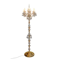 Leuchter & Lampen^Beleuchtung Standleuchter Michele Erleuchtung, Gold/Transparent, aus Glas