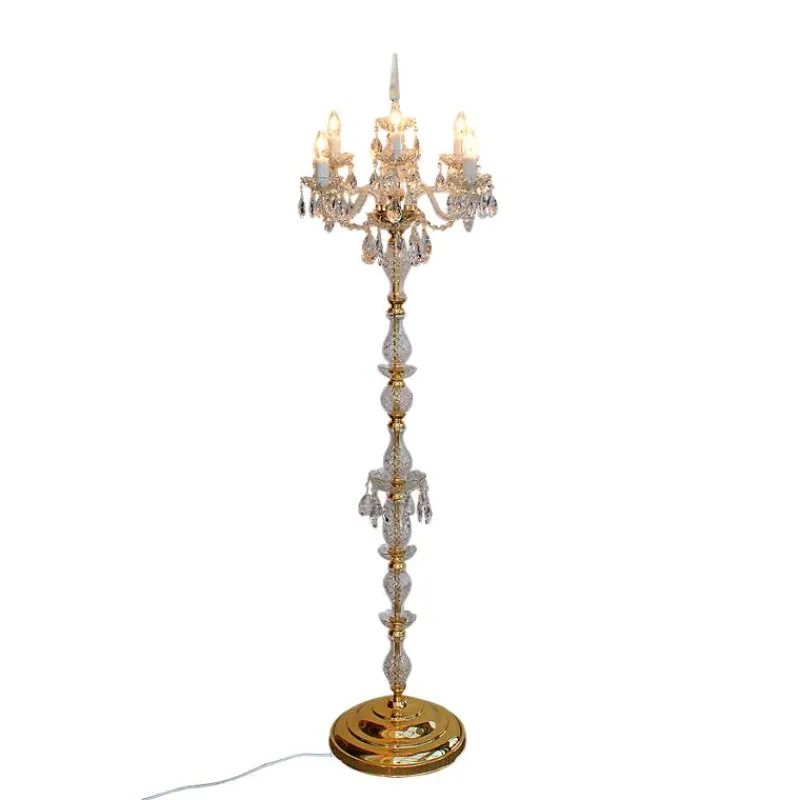 Leuchter & Lampen^Beleuchtung Standleuchter Michele Erleuchtung, Gold/Transparent, aus Glas