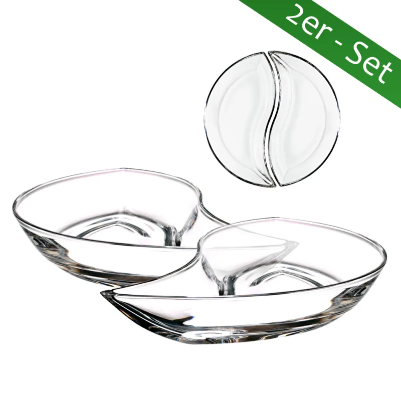 Schalen & Schüsseln|Schalen^Cristalica Stapelbare Servierschalen "Loft" 28cm 2-er Set