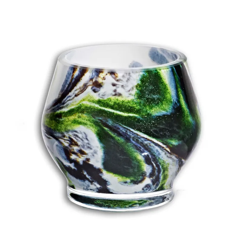 Kerzenhalter^Art Glass Teelicht "Farbenzauber" (7cm)