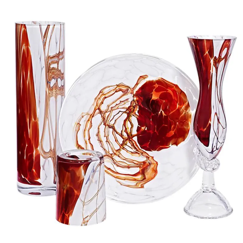 Kerzenhalter^Art Glass Teelicht Punto "Farbenzauber" (10cm)