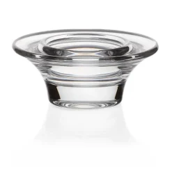 Weihnachten|Weihnachten^Cristalica Teelichthalte Kerzenhalter Kerzenständer rund 4.5 cm Glas Bleikristall