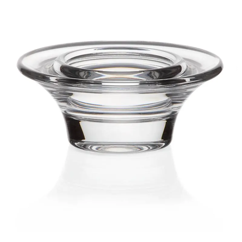 Weihnachten|Weihnachten^Cristalica Teelichthalte Kerzenhalter Kerzenständer rund 4.5 cm Glas Bleikristall