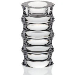 Kerzenhalter^German Crystal Teelichthalter Antonia transparent Bleikristallglas 14cm