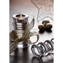 Kerzenhalter^German Crystal Teelichthalter Antonia transparent Bleikristallglas 14cm