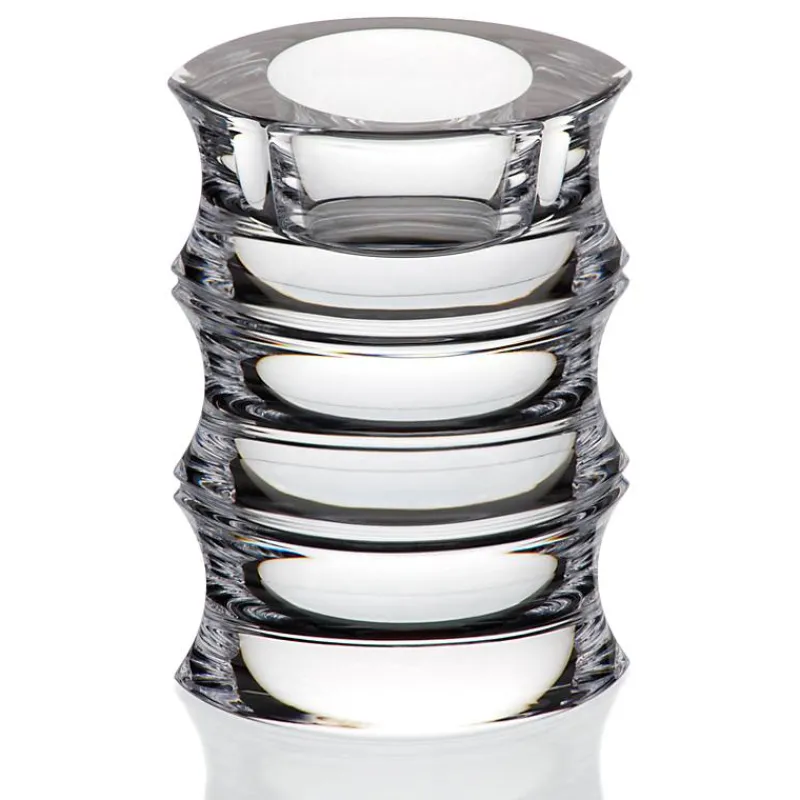 Kerzenhalter^German Crystal Teelichthalter Antonia transparent Bleikristallglas 11 cm