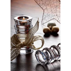 Kerzenhalter^German Crystal Teelichthalter Antonia transparent Bleikristallglas 11 cm