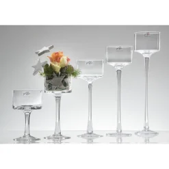 Kerzenhalter^Glaswaren sonstige Teelichthalter auf Fuß verschiedene Höhen