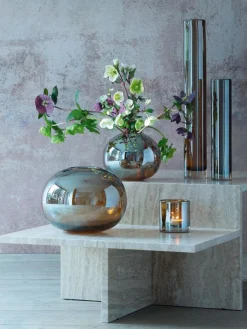 Kerzenhalter^Cristalica Teelichthalter Epoque 8,5cm Amber