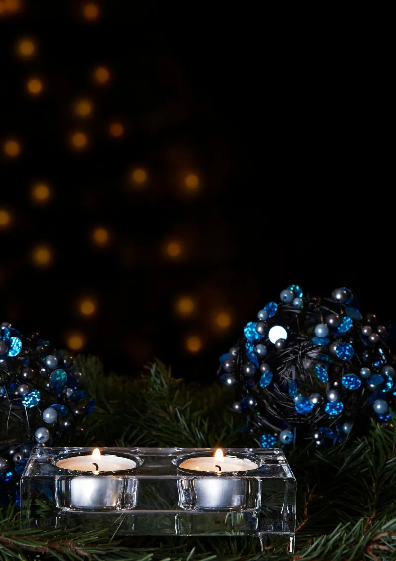 Kerzenhalter^German Crystal Teelichthalter 2er auf Füßen Venezia 7x13cm