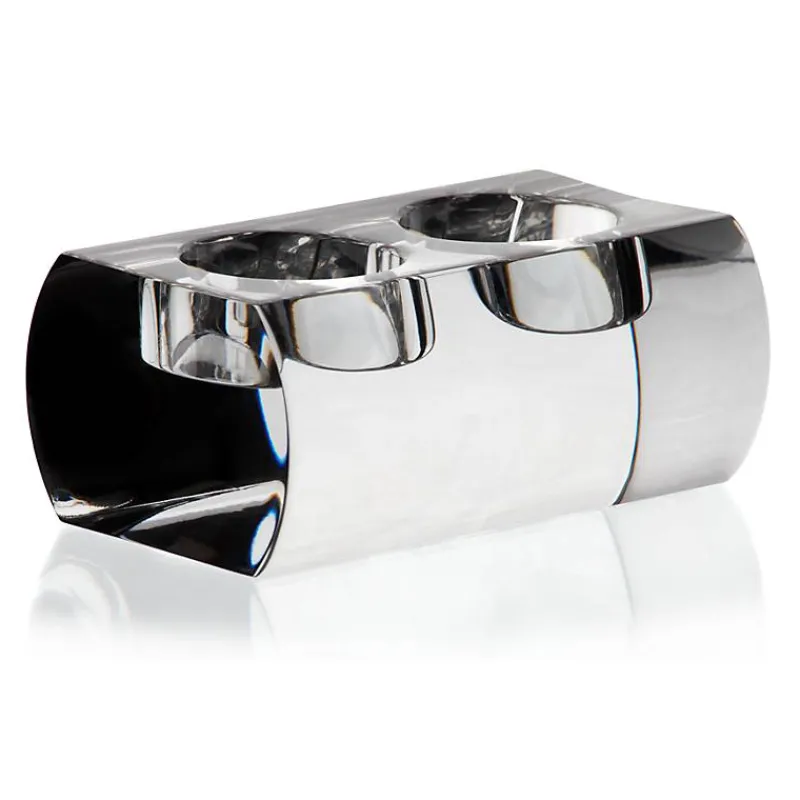 Kerzenhalter^German Crystal Teelichthalter 2er Feeling 12cm