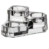 Kerzenhalter^Fan Unikate Teelichthalter 3er Lucio 6,5cm Bleikristall
