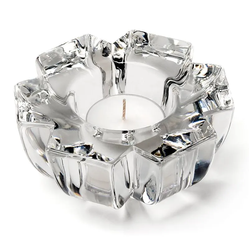 Weihnachten|Weihnachten^German Crystal Teelichthalter Heaven Schneeflocke 10,5cm