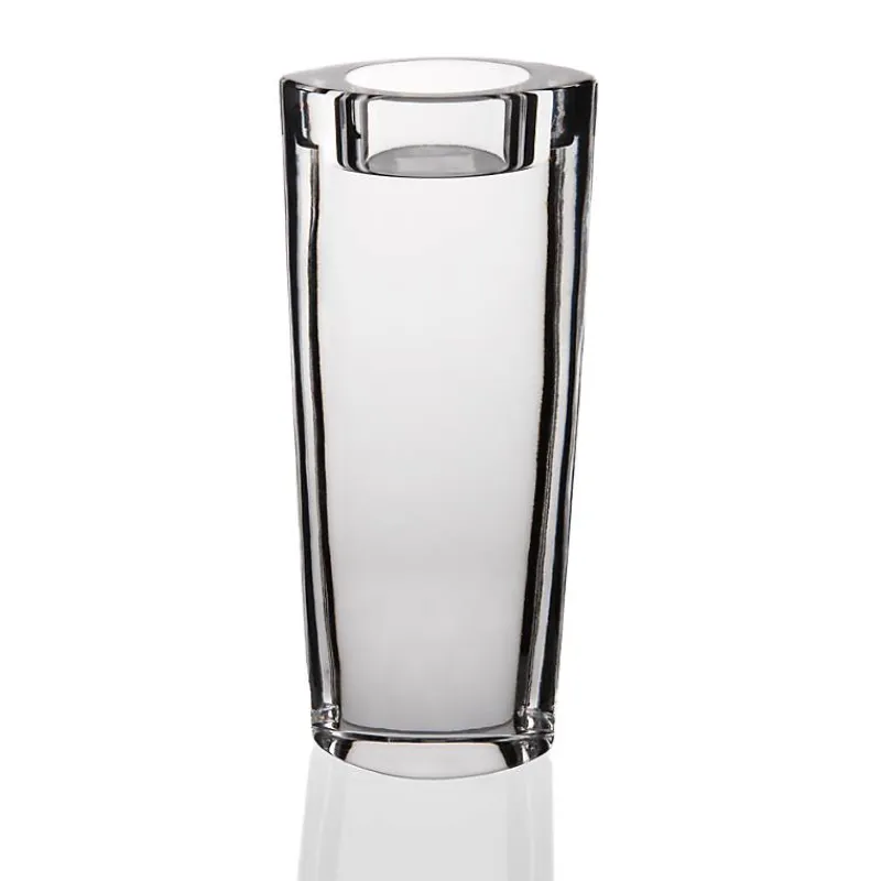 Kerzenhalter^German Crystal Teelichthalter Kerzenhalter oval massiv transparent 17.5 cm Bleikristall Glas