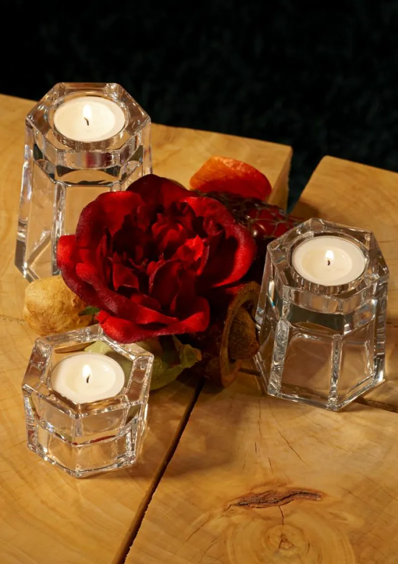 Kerzenhalter^German Crystal Teelichthalter Lucio 8cm