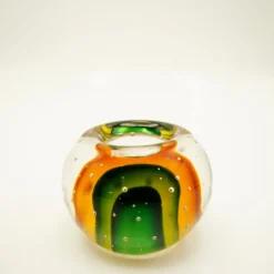 Halloween|Ostern^Cristalica Teelichthalter Murano-Stil Höhe ca. 8cm Handarbeit