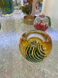 Halloween|Ostern^Cristalica Teelichthalter Murano-Stil Höhe ca. 8cm Handarbeit