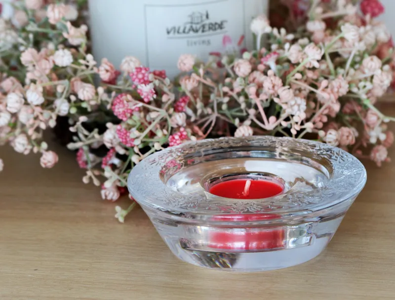 Kerzenhalter^German Crystal Teelichthalter "Mystery" (12cm)